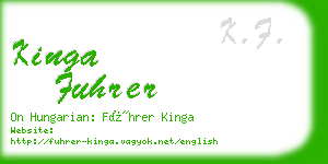 kinga fuhrer business card